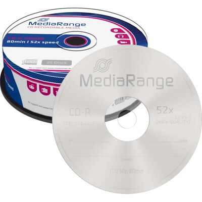 MediaRange MR201 700MB 52x CD-R - 25 Stück MediaRange MR201 700MB 52x CD-R - 25 Stück