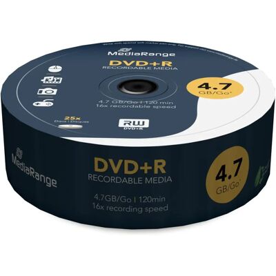 MediaRange MR404 4,7GB DVD+R Discs - DVD+R Discs MediaRange MR404 4,7GB DVD+R Discs - DVD+R Discs