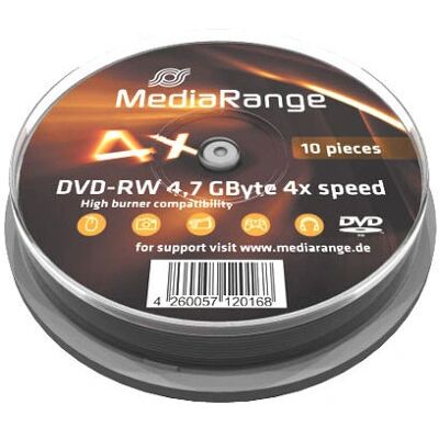 MediaRange MR450 - DVD-RW 4.7GB - 4x - 10 pezzi MediaRange MR450 - DVD-RW 4.7GB - 4x - 10 pezzi