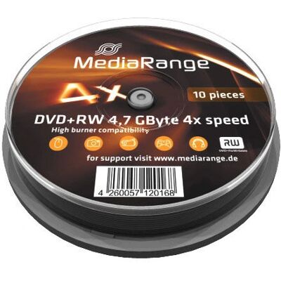 MediaRange MR451 - 4,7 GB - DVD+RW - 10 Stk. MediaRange MR451 - 4,7 GB - DVD+RW - 10 Stk.