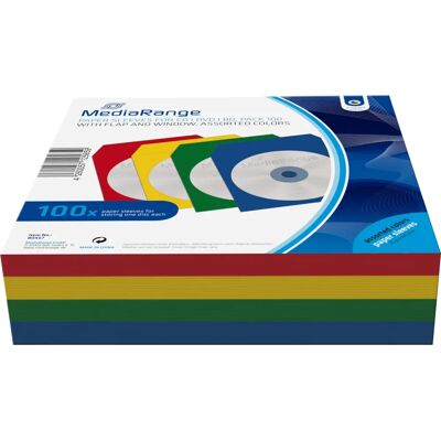 MediaRange BOX67 Conservazione dischi ottici - Busta richiudibile, Vari colori MediaRange BOX67 Conservazione dischi ottici - Busta richiudibile, Vari colori