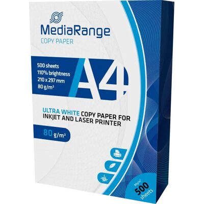 Carta da Stampa MediaRange MRINK110 - A4 Opaca 500 Fogli Carta da Stampa MediaRange MRINK110 - A4 Opaca 500 Fogli