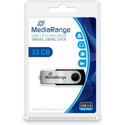 MediaRange MR911 Chiavetta USB 32GB - USB Type-A / Micro-USB - Nero, Argento MediaRange MR911 Chiavetta USB 32GB - USB Type-A / Micro-USB - Nero, Argento