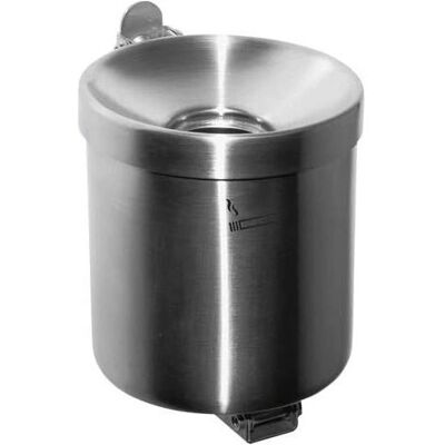 Unbekannter Hersteller Wandaschenbecher, Edelstahl, 0,6 l, Naturstahl - Ascher Unbekannter Hersteller Wandaschenbecher, Edelstahl, 0,6 l, Naturstahl - Ascher