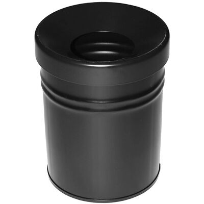 Kaiserkraft Cubo de basura autoextinguible - 16L - Acero - Negro Kaiserkraft Cubo de basura autoextinguible - 16L - Acero - Negro