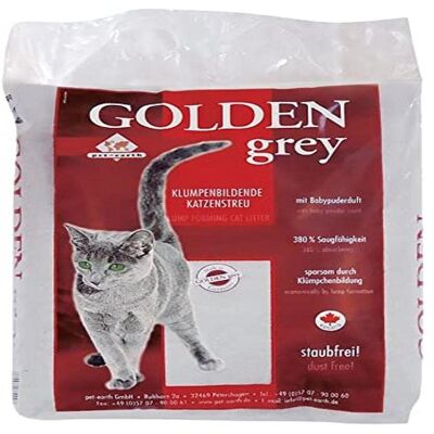 Golden Grey Cat Litter - 14kg, Baby Powder Scent, Clumping Golden Grey Cat Litter - 14kg, Baby Powder Scent, Clumping
