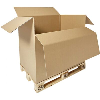 Eurokraft Basic Euro Palettenkarton Economy - Palettencontainer Braun 1180x780x1000mm Eurokraft Basic Euro Palettenkarton Economy - Palettencontainer Braun 1180x780x1000mm