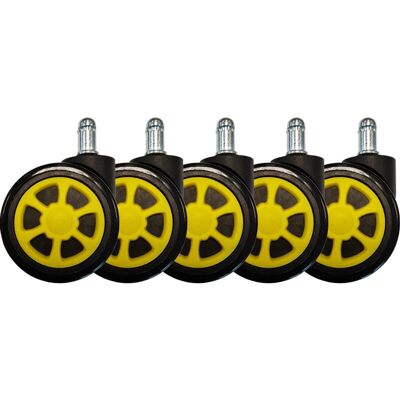 LC-Power - LC-CASTERS-3BY - Amarillo/Negro - Ruedas de silla LC-Power - LC-CASTERS-3BY - Amarillo/Negro - Ruedas de silla