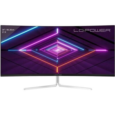 LC-Power LC-M34-UWQHD-100-C-V3 Monitor - 34" UltraWide Quad HD - Weiß LC-Power LC-M34-UWQHD-100-C-V3 Monitor - 34" UltraWide Quad HD - Weiß