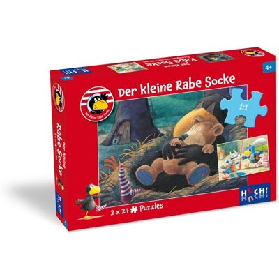 Huch - 881984 - Der kleine Rabe Socke - 2x 24 Teile - Puzzle Huch - 881984 - Der kleine Rabe Socke - 2x 24 Teile - Puzzle