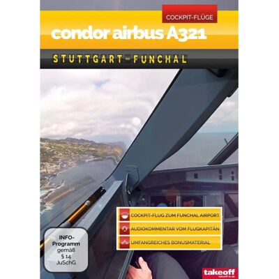 Condor Airbus A321 Stuttgart-Funchal Cockpit-Flug DVD Condor Airbus A321 Stuttgart-Funchal Cockpit-Flug DVD