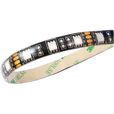 Aqua-Computer RGB LED Streifen - IP65 - 25cm - Schwarz - 5050 LEDs Aqua-Computer RGB LED Streifen - IP65 - 25cm - Schwarz - 5050 LEDs