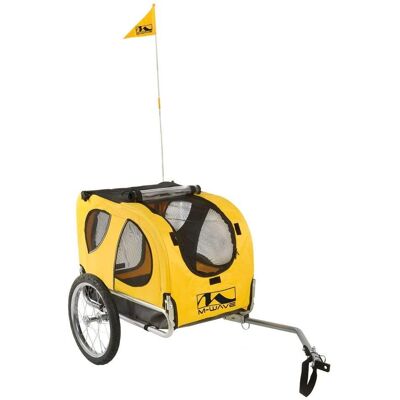 M-Wave Pet Ride Hundetrailer - Sammenleggbar, 30kg, Sølv/Gul M-Wave Pet Ride Hundetrailer - Sammenleggbar, 30kg, Sølv/Gul