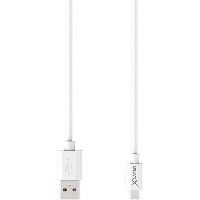 Cable USB XLayer 1,2 m Blanco - Micro USB 2.0 Cable USB XLayer 1,2 m Blanco - Micro USB 2.0