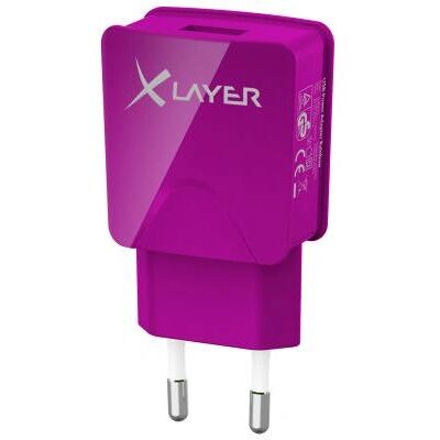 XLayer 214115 Paarse USB Oplader - Mobiele Apparaten XLayer 214115 Paarse USB Oplader - Mobiele Apparaten