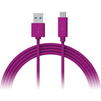 XLayer - 214352 - USB A to USB C - Violet - Cable XLayer - 214352 - USB A to USB C - Violet - Cable