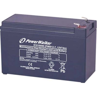 PowerWalker PWB12-7 Κλειστή μπαταρία μολύβδου-οξέος - 12V 7Ah PowerWalker PWB12-7 Κλειστή μπαταρία μολύβδου-οξέος - 12V 7Ah