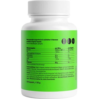 Zein Pharma Natürliche D-Mannose 500mg Kapseln - Harnwegsgesundheit Zein Pharma Natürliche D-Mannose 500mg Kapseln - Harnwegsgesundheit