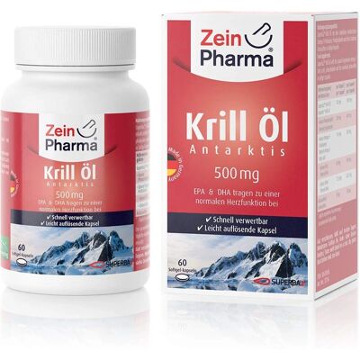 ZeinPharma Antarktisches Krillöl 500mg - Herz- und Gehirngesundheit - 60 Kapseln ZeinPharma Antarktisches Krillöl 500mg - Herz- und Gehirngesundheit - 60 Kapseln