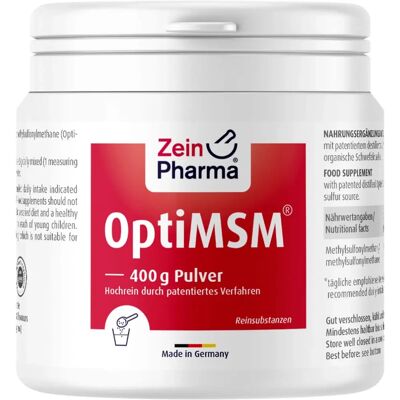 ZeinPharma OptiMSM Pulver 400g - Nahrungsergänzungsmittel - Neutralisiert den Knorpelabbau ZeinPharma OptiMSM Pulver 400g - Nahrungsergänzungsmittel - Neutralisiert den Knorpelabbau