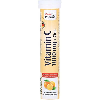 Zein Pharma Vitamin C + Zinc Orange 20 effervescent tabs - Dietary Supplement Zein Pharma Vitamin C + Zinc Orange 20 effervescent tabs - Dietary Supplement