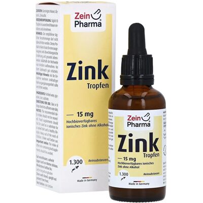 Zein Pharma Zink Tropfen 15mg - Nahrungsergänzung Zein Pharma Zink Tropfen 15mg - Nahrungsergänzung