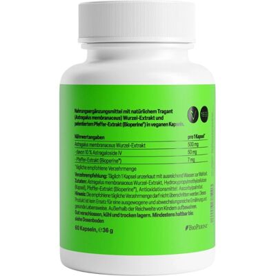 Zein Pharma Astragalus Pro 500/50 - Immunstärkung, 60 vegane Kapseln Zein Pharma Astragalus Pro 500/50 - Immunstärkung, 60 vegane Kapseln