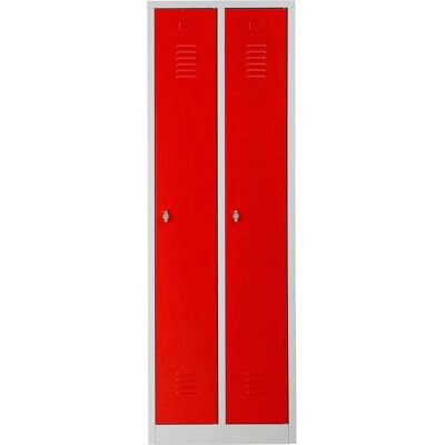 Gürkan Spind lichtgrau, feuerrot - Schrank - 60x50x180 cm Gürkan Spind lichtgrau, feuerrot - Schrank - 60x50x180 cm