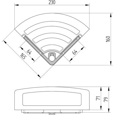 Avenarius Avenarius - Eckmodell Duschablage - 165x79x165 mm - Bad-Accessoire Avenarius Avenarius - Eckmodell Duschablage - 165x79x165 mm - Bad-Accessoire