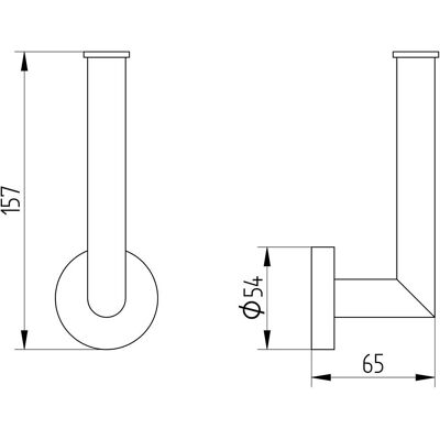 Avenarius Reservepapierhalter - Serie 200 - Chrom Avenarius Reservepapierhalter - Serie 200 - Chrom