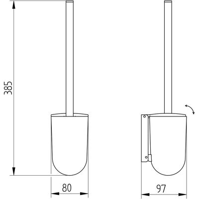 Avenarius Toilettenbürstengarnitur - Chrom, Kippbar, Universal Serie Avenarius Toilettenbürstengarnitur - Chrom, Kippbar, Universal Serie