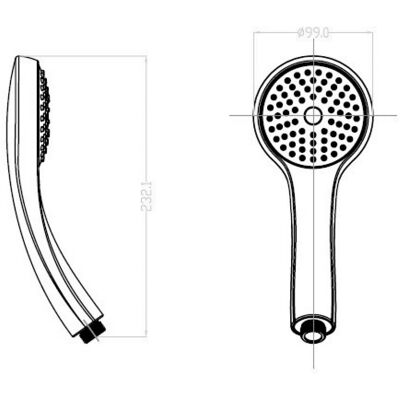 Avenarius Handdouche - Ø 99 mm - Enkelstraal - Chroom Avenarius Handdouche - Ø 99 mm - Enkelstraal - Chroom