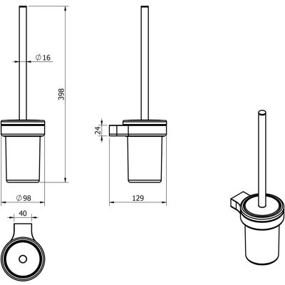 Avenarius Serie 390 Toiletborstelset - Gesatineerd Avenarius Serie 390 Toiletborstelset - Gesatineerd