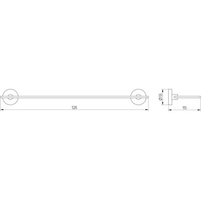 Avenarius Serie 190 RVS Plank - 52 cm - Plank Avenarius Serie 190 RVS Plank - 52 cm - Plank