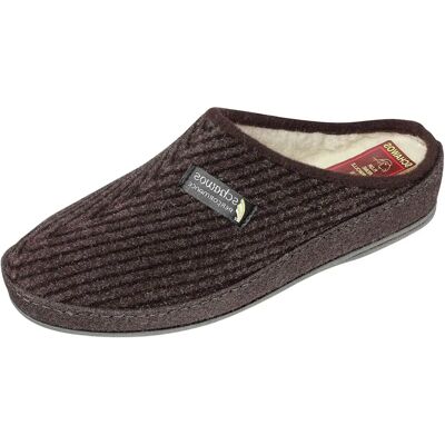 SCHAWOS Herren Braun Textil Pantoffel - Schuhe SCHAWOS Herren Braun Textil Pantoffel - Schuhe