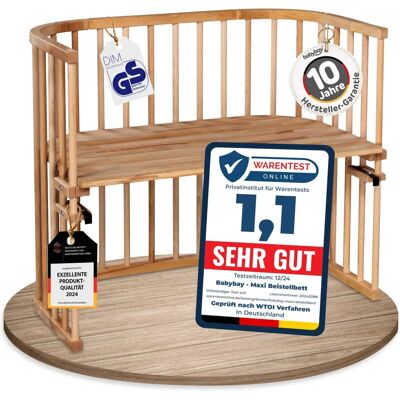 babybay Maxi Beistellbett - Verstellbar, Massiv Buche, für Kinder 0-7 babybay Maxi Beistellbett - Verstellbar, Massiv Buche, für Kinder 0-7