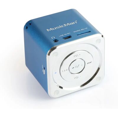 Technaxx Mini Musicman Blau - Tragbarer Bluetooth-Lautsprecher mit MP3-Player Technaxx Mini Musicman Blau - Tragbarer Bluetooth-Lautsprecher mit MP3-Player