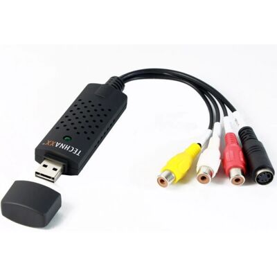 Technaxx USB 2.0 Vidéo Grabber - Capture VHS, Hi8, Analog Technaxx USB 2.0 Vidéo Grabber - Capture VHS, Hi8, Analog