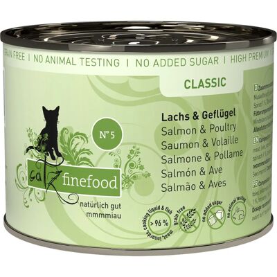 Catz finefood Can Łosoś Drób 200g - Mokra karma dla kotów Catz finefood Can Łosoś Drób 200g - Mokra karma dla kotów