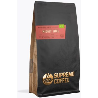 Supremo Night Owl Bio 250g - Koffie Supremo Night Owl Bio 250g - Koffie