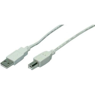 Câble USB 2.0 LogiLink 1,8m - USB A à USB B - Gris - Câble imprimante/Disque Câble USB 2.0 LogiLink 1,8m - USB A à USB B - Gris - Câble imprimante/Disque