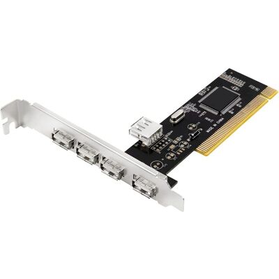 LogiLink PC0028 PCI USB 2.0 Kort - 4 Eksterne, 1 Intern Port LogiLink PC0028 PCI USB 2.0 Kort - 4 Eksterne, 1 Intern Port