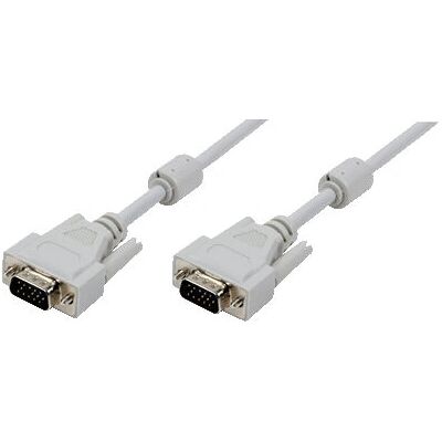 LogiLink VGA Kabel - 3m, Grau, Abschirmung, Ferritkerne LogiLink VGA Kabel - 3m, Grau, Abschirmung, Ferritkerne