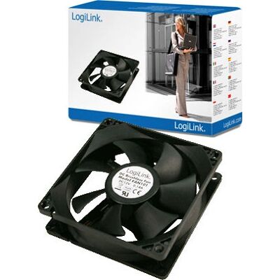 Refroidisseur de boîtier PC LogiLink - Silencieux 25k heures - Noir Refroidisseur de boîtier PC LogiLink - Silencieux 25k heures - Noir
