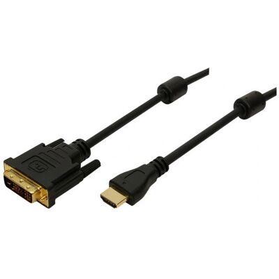 Cavo HDMI a DVI-D LogiLink - 5m Nero Cavo HDMI a DVI-D LogiLink - 5m Nero