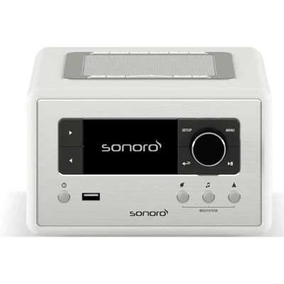 Sonoro Relax - Tragbares Internetradio - Weiß/Silber Sonoro Relax - Tragbares Internetradio - Weiß/Silber