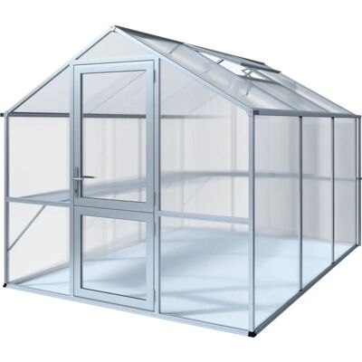 Skleník KGT Rose III z hliníku - 7,53m², stříbrný Skleník KGT Rose III z hliníku - 7,53m², stříbrný