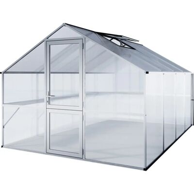 Skleník KGT Orchidee z hliníku - 12,75m², Stříbrný Skleník KGT Orchidee z hliníku - 12,75m², Stříbrný