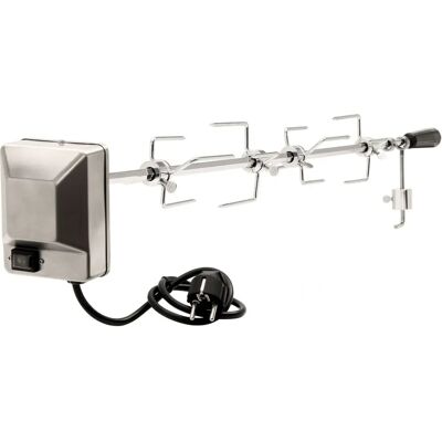 Conjunto de espetos Landmann em aço inoxidável - 100cm, Motor, 4 Agulhas Conjunto de espetos Landmann em aço inoxidável - 100cm, Motor, 4 Agulhas