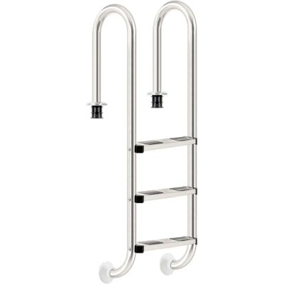 Escalera de piscina Zelsius en acero inoxidable - 3 peldaños, 50,2x36,5x158cm Escalera de piscina Zelsius en acero inoxidable - 3 peldaños, 50,2x36,5x158cm